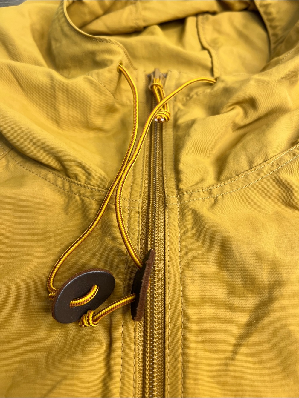 L.L.Bean Colorblock Hooded Windbreaker Jacket Tan Blue Lightweight Men’s M - Picture 7 of 11